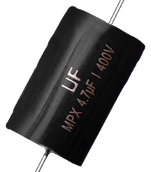UF MPX Series capacitor — 4.7μF, 400VDC