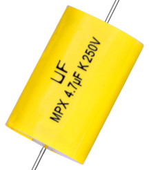 UF MPX Series capacitor — 4.7μF, 250VDC